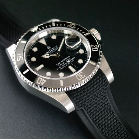 rolex with rubber band|genuine rolex rubber strap.